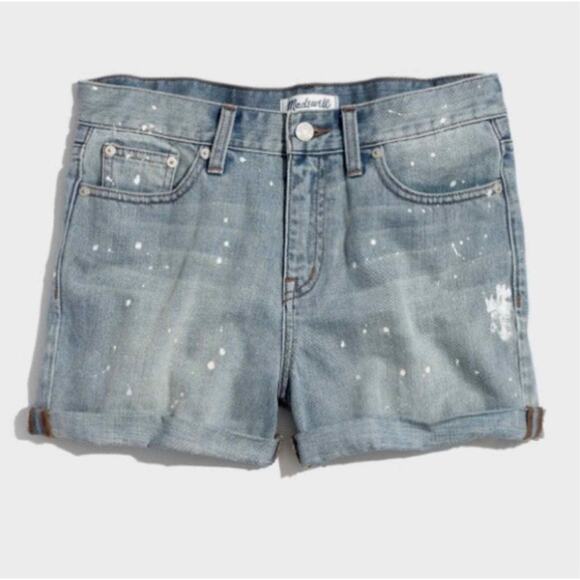MADEWELL Rolled Boy Denim Shorts with Paint Splatter C1738 // 25 - Picture 2 of 11